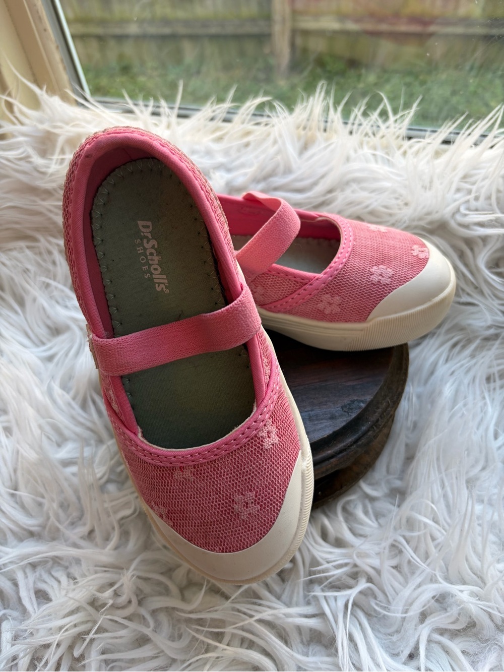 Dr. Scholl's Pink Floral Mary Jane Canvas Shoes